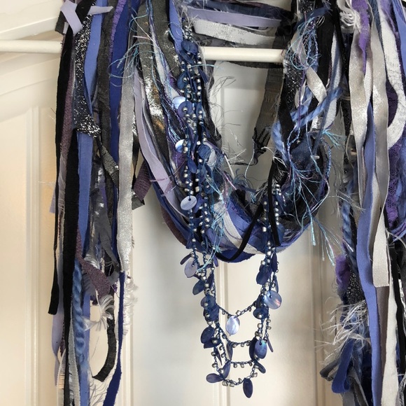 2/$15 Scarf, purple, silver and black - Picture 3 of 3